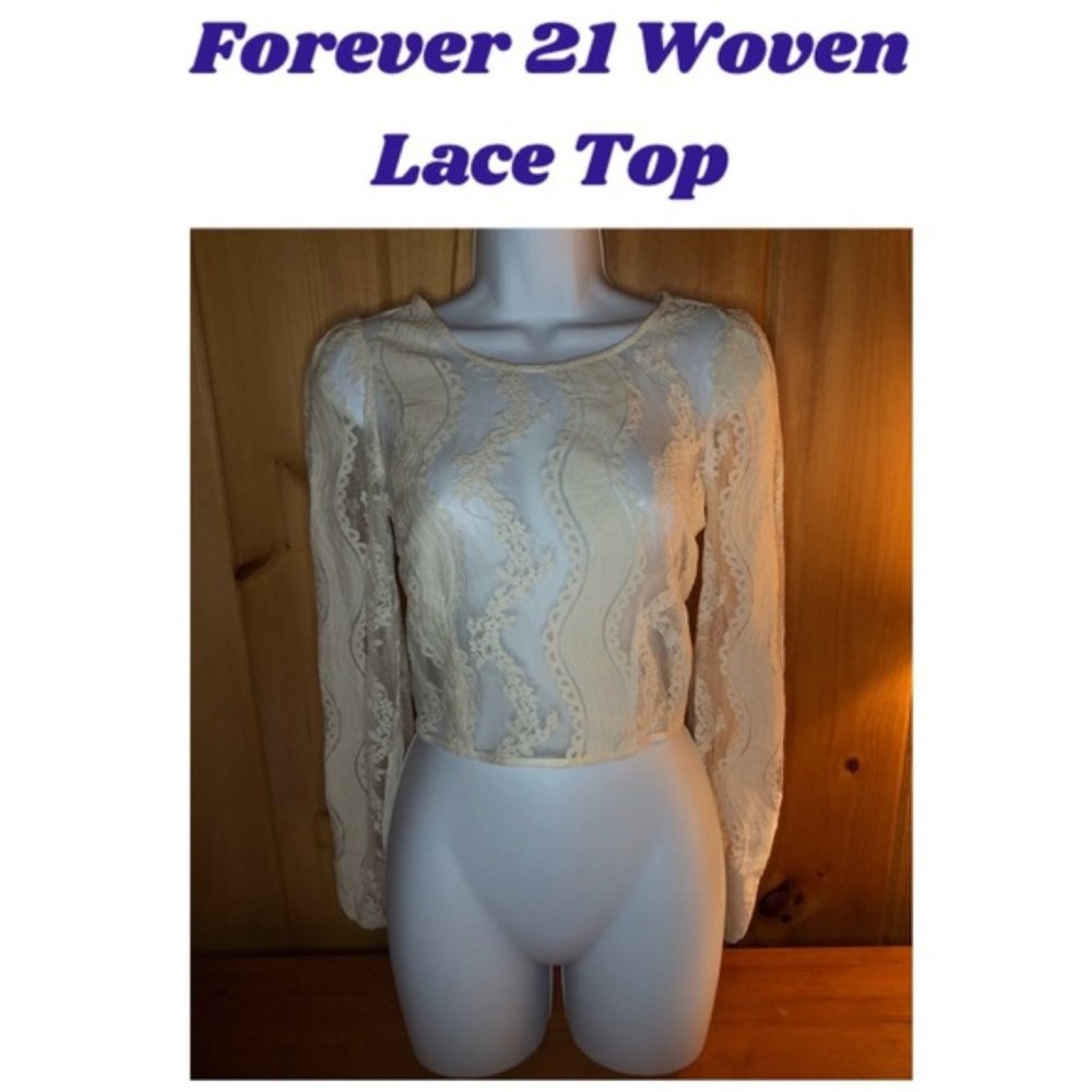 Forever 21 Woven Lace Top NWT